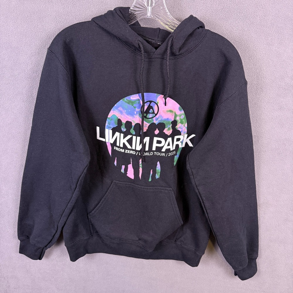 Linkin Park From Zero World Tour 2025 Mens Small Black Hoodie Band Merch